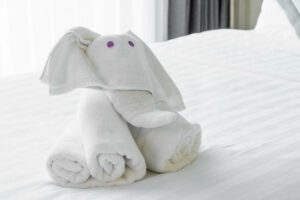 pliage serviette de bain éléphant